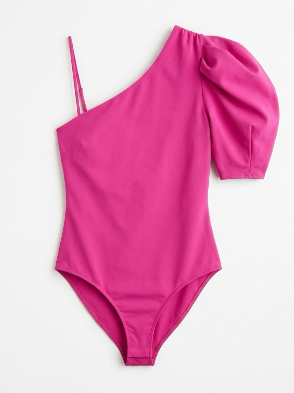 Free People One-Shoulder Hot Pink Bodysuit Size Small